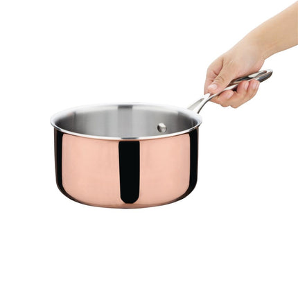 Copper Triwall Induction Saucepan 18cm | Vogue 2