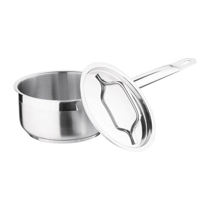 Stainless Steel Induction Saucepan 900ml 14cm with Lid | Nisbets Essentials 2