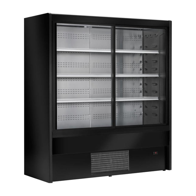 Zoin Cervinho Multideck Display with Sliding Doors Black 1000mm