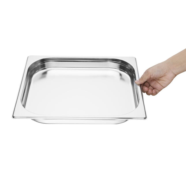 Stainless Steel GN 2/3 Container 40mm Depth | Vogue 2