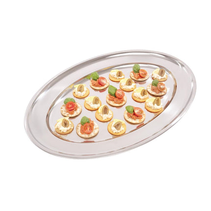 Oval Stainless Steel Serving Platter 60cm | Olympia 7