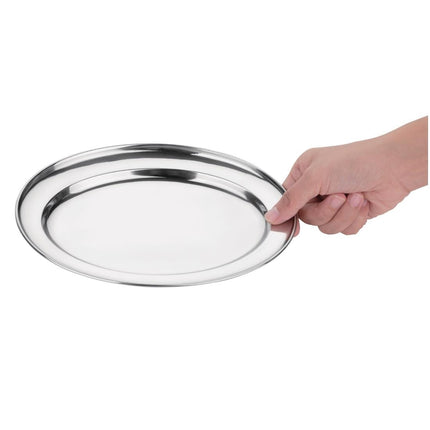 Oval Stainless Steel Serving Platter 25cm | Olympia 4