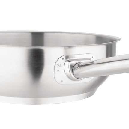 Stainless Steel Induction Saute Pan 24cm | Vogue 3