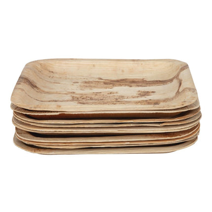 Compostable Square Palm Leaf Plates 200mm | Fiesta 4