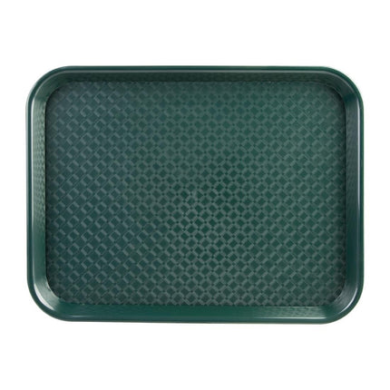 Polypropylene Serving Tray with Anti-Slip Texture | Olympia Kristallon | 45 x 35 cm | Green