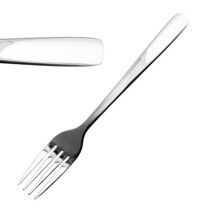 Polished Stainless Steel Dessert Fork | Comas Madrid | 12 Pieces