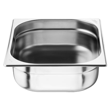 Stainless Steel 1/2 Gastronorm Pan 100mm | Nisbets Essentials | Set of 3 3