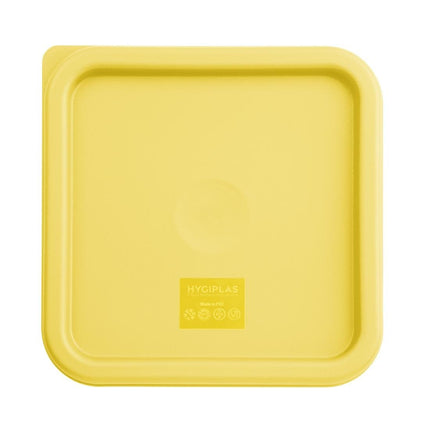 Square Yellow Lid for Food Storage Containers Medium | Hygiplas
