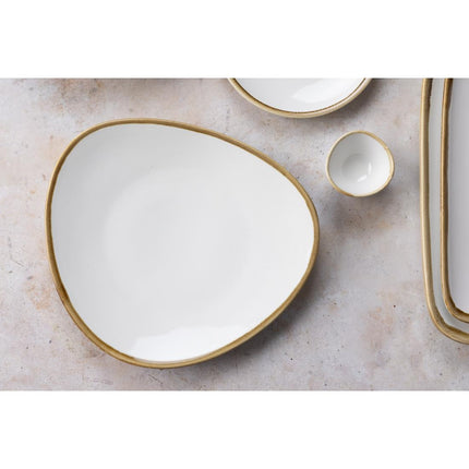 Kiln Chalk White Triangular Plates 230mm | Olympia 6