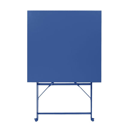 Bolero Perth Dark Navy Folding Square Pavement Table | Powder-Coated Steel 2
