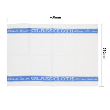 Half-Linen Polishing Cloth | Vogue | 76 x 51 cm | Blue/White 5