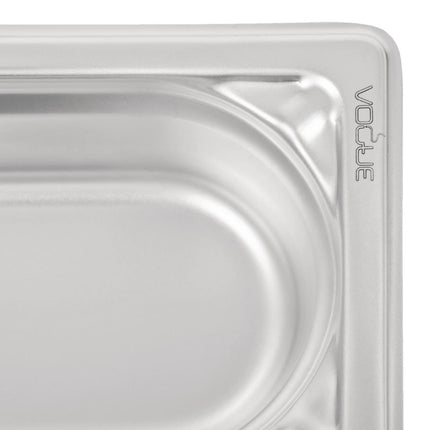 Stainless Steel GN 1/9 Container 65mm Depth | Vogue | 176x108mm 5