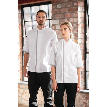 Unisex Short Sleeve Chef Jacket White | Southside | Size S 5