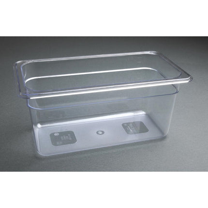 Polycarbonate 1/3 Gastronorm Container 150mm | Vogue | Transparent 6
