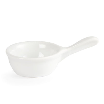 Mini White Ceramic Pan 35ml | Olympia | 12 Pieces 3