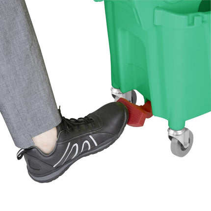 30L Mop Bucket with Foot Pedal Release Green | Jantex Kentucky 3