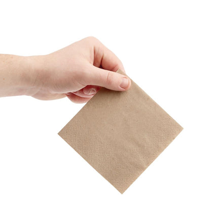Recyclable Kraft Cocktail Napkins 1/4 Fold | Fiesta | 240mm 3