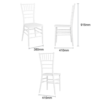 White Polypropylene Chiavari Chairs (Set of 4) | Bolero 5