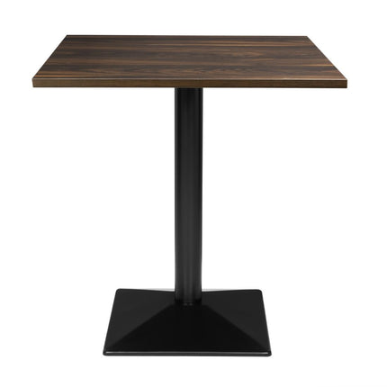 Square Table with Dark Wood Effect Top 700mm | Bolero Complete