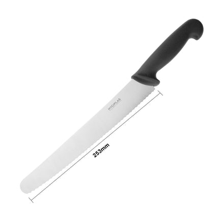 25.4cm Serrated Cake Knife Black | Hygiplas 5