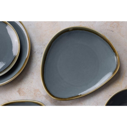 Triangular Plates Blue 23cm | Olympia Kiln Collection | 6 Pieces 5