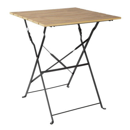 Square Pavement Style Table with Wood Effect | Bolero Perth Series
