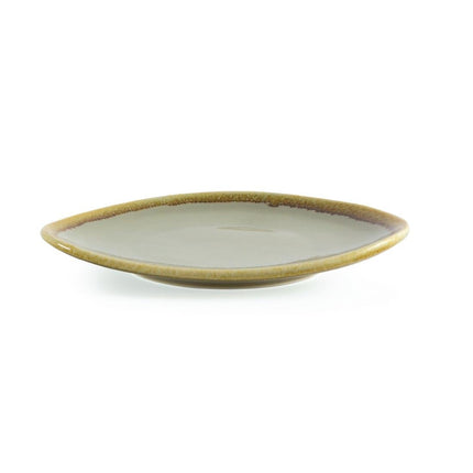 Triangular Plates 16.5cm Mos Green | Olympia Kiln Collection | Set of 6 3