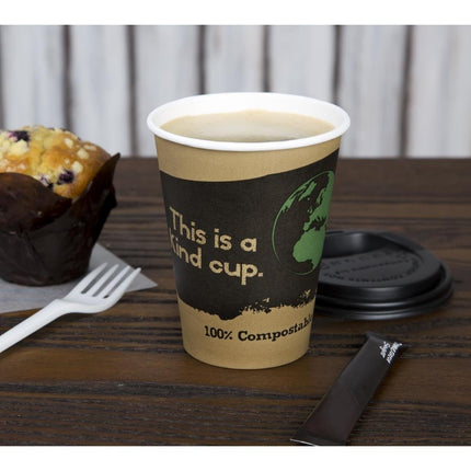 Compostable Single-Wall Coffee Cups 34cl Brown | Fiesta | 1000 Pieces 9