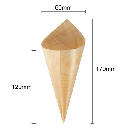 Compostable Wooden Cone Bags 75mm | Fiesta 5