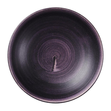 Deep Purple Evolve Coupe Bowl with Patina Finish | Churchill Stonecast Patina | 18.4cm