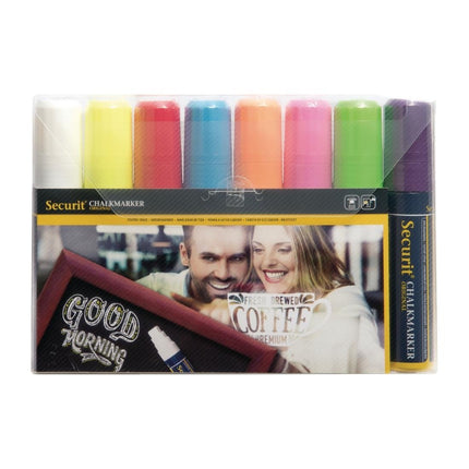 Washable Chalk Markers 15mm Tip | Securit | 8 Pieces