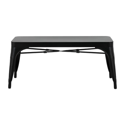 Bolero Bistro Metal Bench Black 1000mm 2