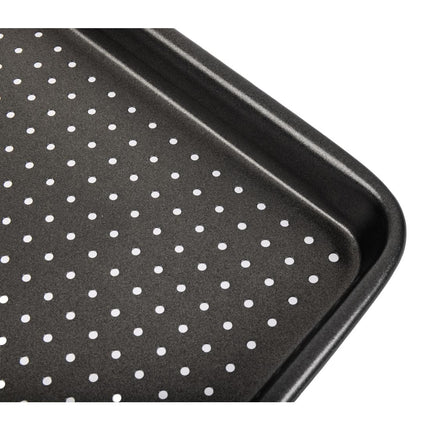 Crusty Bake Non-Stick Baking Tray 27 x 39cm | Masterclass | Perforated Carbon Steel 5