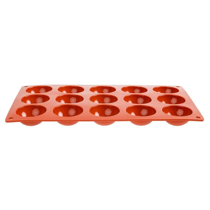 Half-Sphere Silicone Baking Mold 15 Cavities | Pavoni Formaflex | 2.3cm Deep