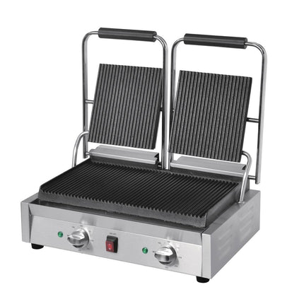 Bistro Double Ribbed Contact Grill | Buffalo 7
