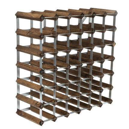Dark Wood Wine Rack for 42 Bottles 2