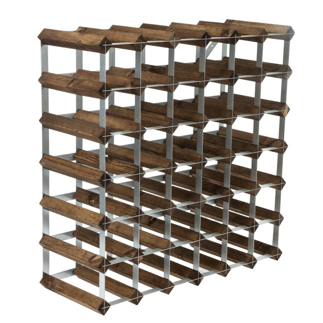 Dark Wood Wine Rack for 42 Bottles 2