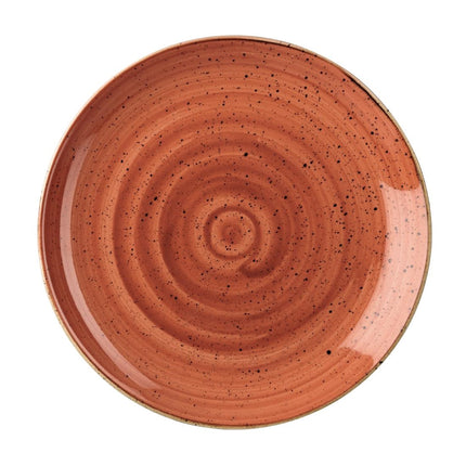 Evolve Coupe Plate Spiced Orange Stonecast | Churchill | 26cm
