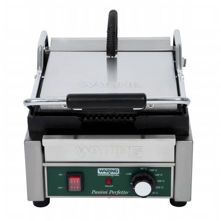 Single Panini Grill with Grooved Plates | Waring 2