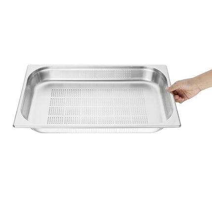 Perforated Stainless Steel GN 1/1 Pan 65mm | Vogue 3