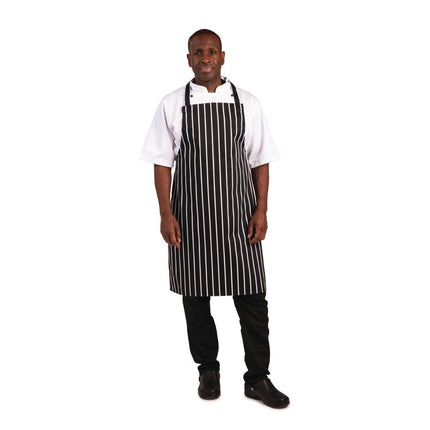 Striped Halter Apron | Whites | Black and White 4