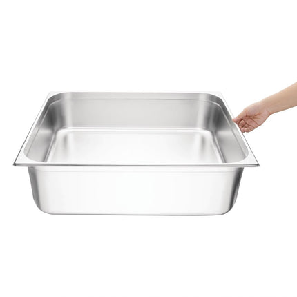 Stainless Steel GN 2/1 Pan 200mm Depth | Vogue 2
