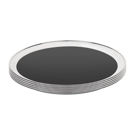 Stainless Steel Non-Slip Round Serving Tray 35.5cm | Olympia 2
