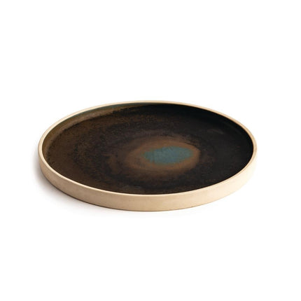 Flat Round Dark Green Canvas Plates 25cm | Olympia 2