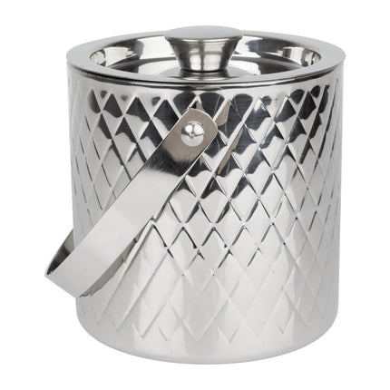Olympia Geo Double-Walled Stainless Steel Ice Bucket 2L 3