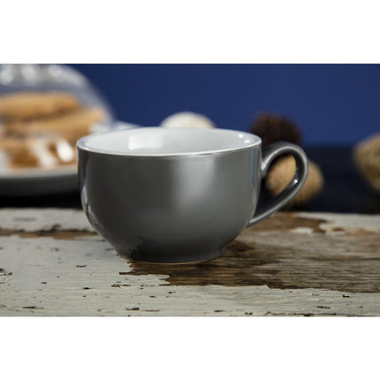 Olympia Café Coffee Cups Grey Porcelain 230ml 6
