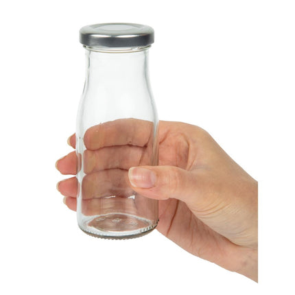 Silver Lid for Mini Milk Bottle GL160 5