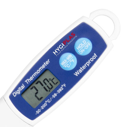 Waterproof Digital Thermometer with Stainless Steel Probe | Hygiplas 4