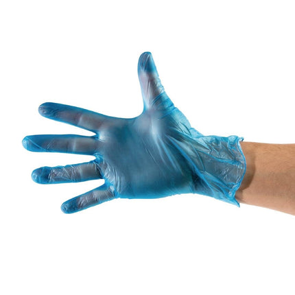Powdered Vinyl Gloves with Free Dispenser Holder | Large Size 2