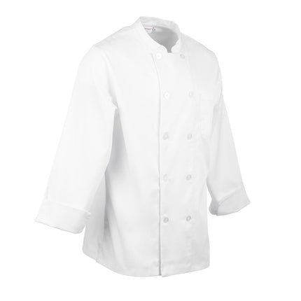 Unisex Durable Breathable Chef Jacket White M | Chef Works Le Mans 4